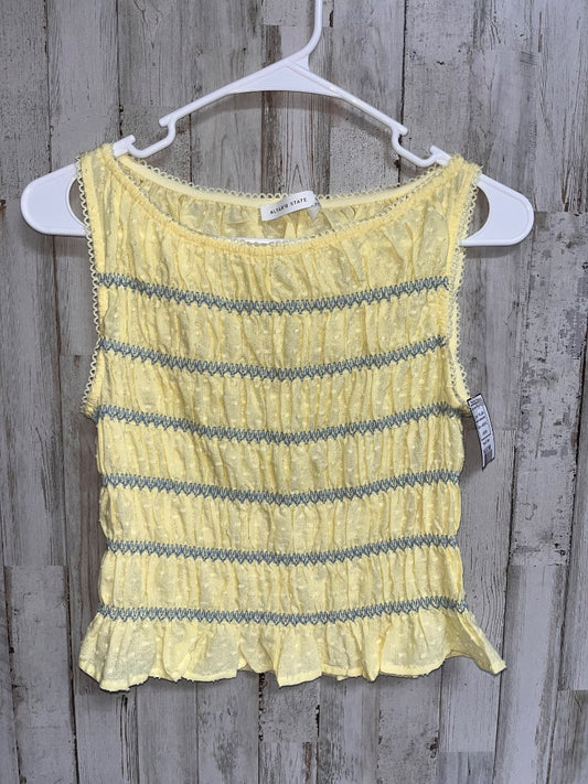 YELLOW ALTARD STATE SMOCK STRETCH EYELIT TANK, LADIES S