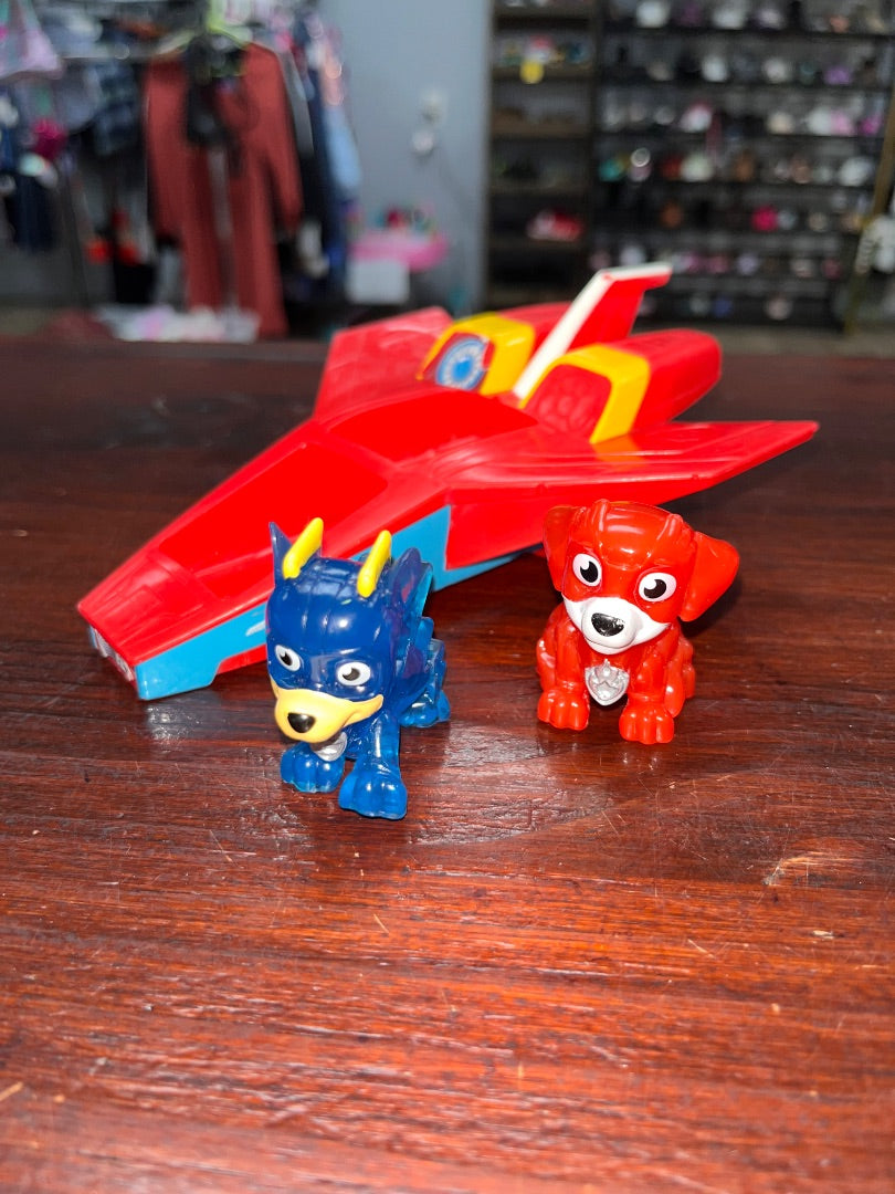 RED PAW PATROL AIR PLANE AND CHARACTERS