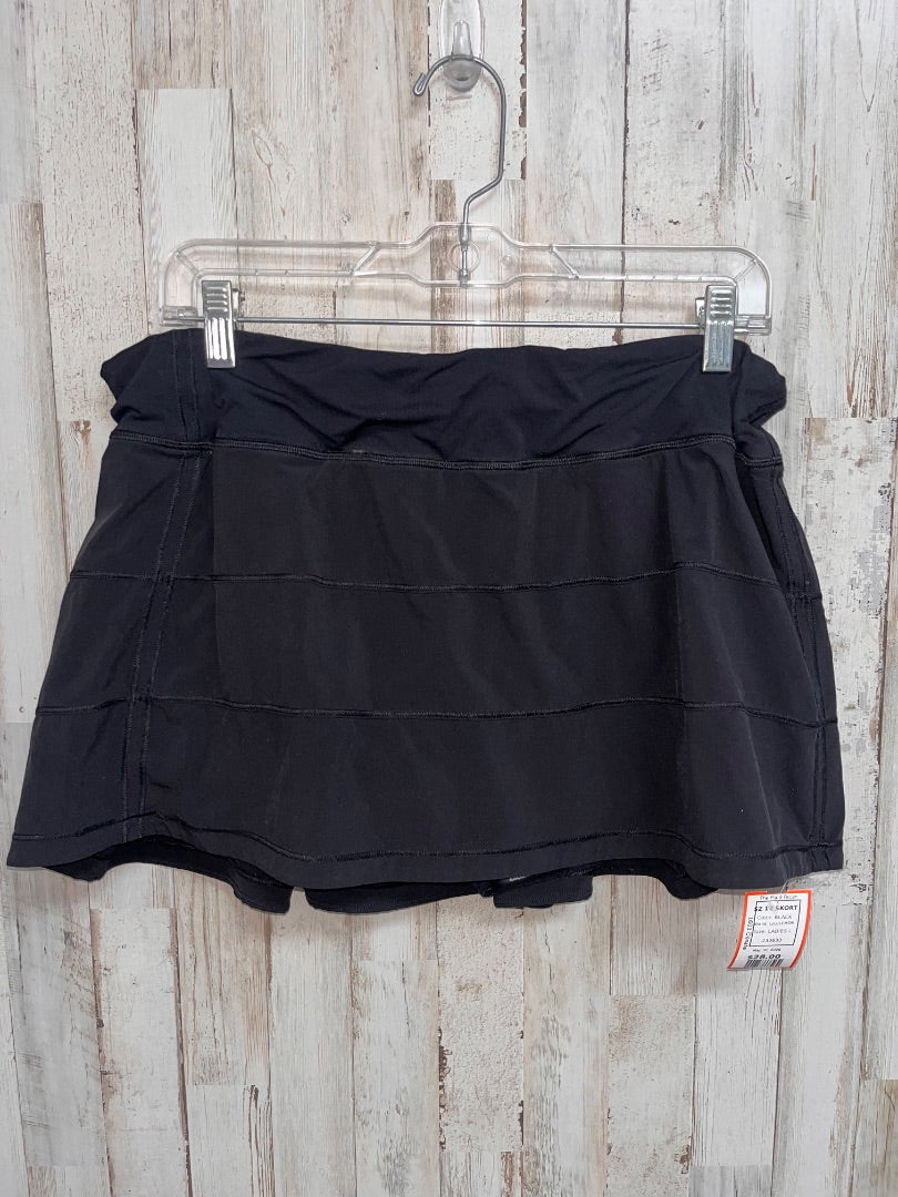 BLACK LULULEMON SZ 12 SKORT, LADIES L