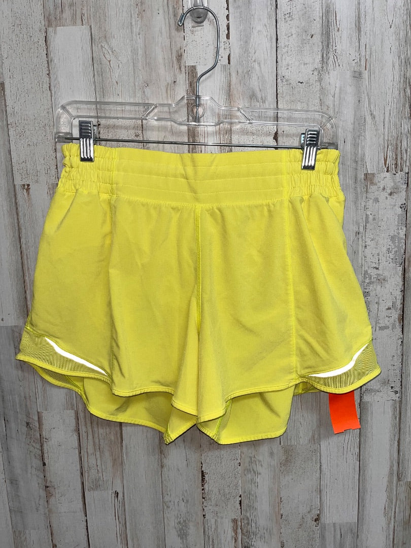NEON YELLOW LULULEMON SZ 10 DRY FIT SHORTS, LADIES L