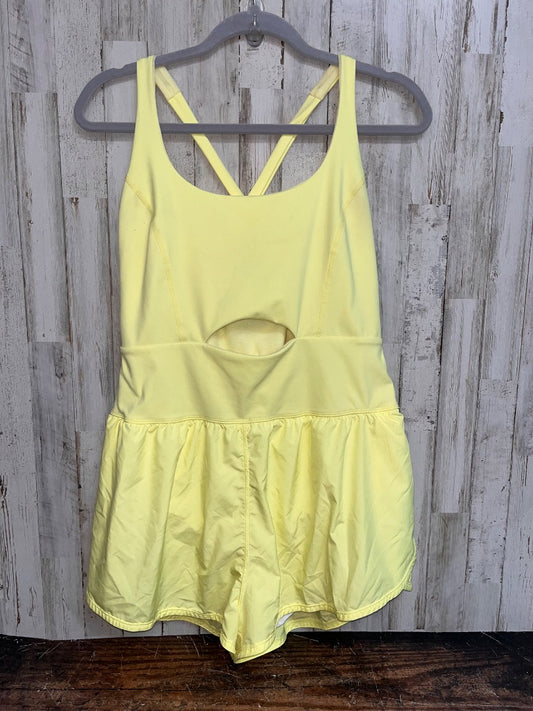 BRIGHT YELLOW FREE PEOPLE MOVEMENT DRY FIT ROMPER, LADIES L