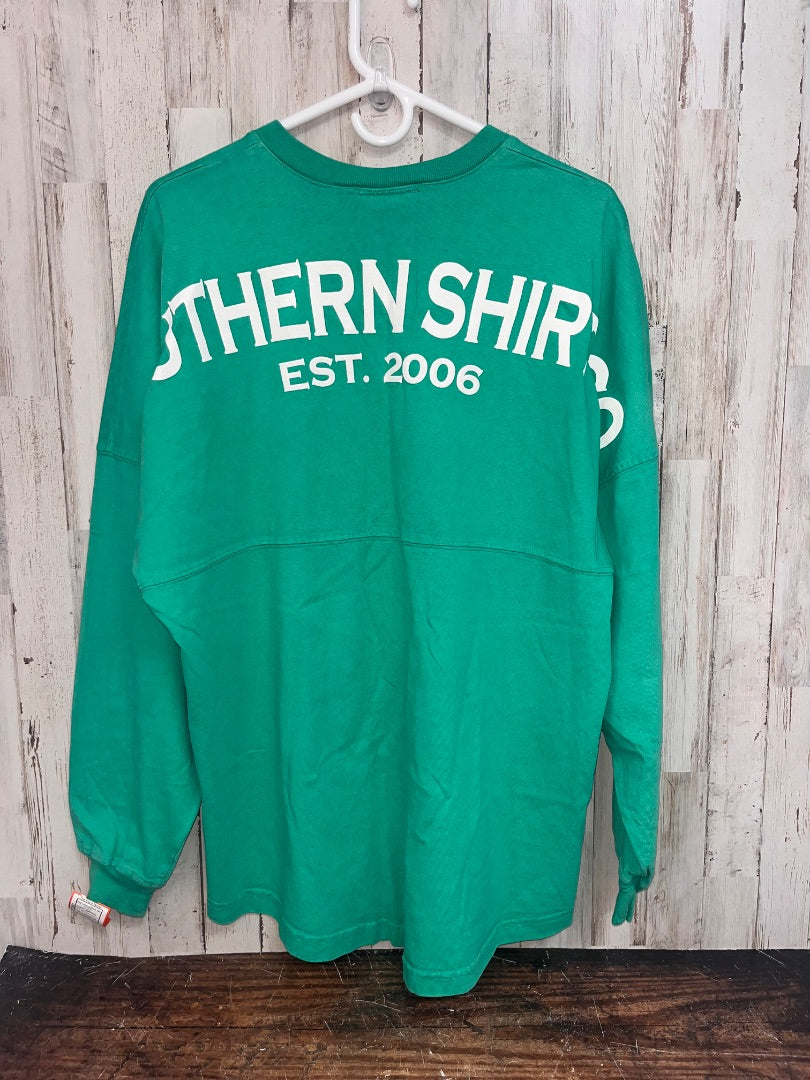 GREEN SOUTHERN SHIRT LOGO LONG SLEEVE TEE, LADIES M