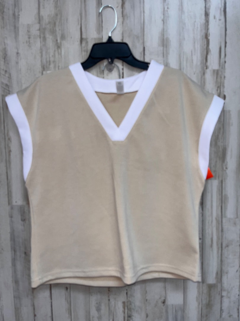 TAN/WHITE OTOS NEW 2PC SOFT SET, LADIES L/XL
