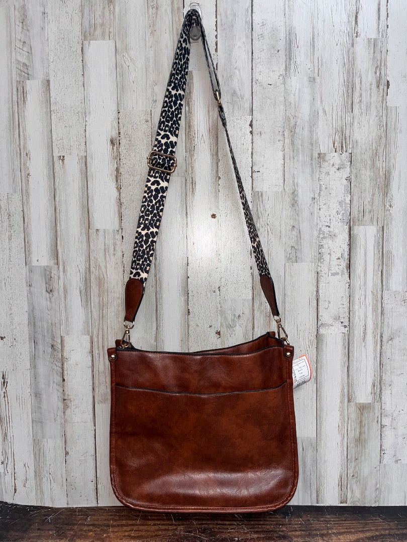 BROWN  CHEETAH STRAP PURSE