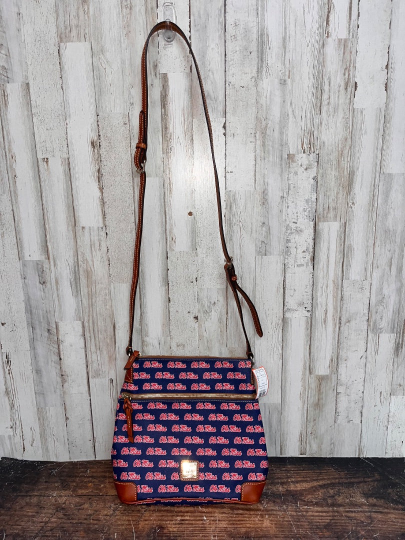 NAVY/RED DOONEY & BOURKE OLE MISS LEATHER CROSSBODY