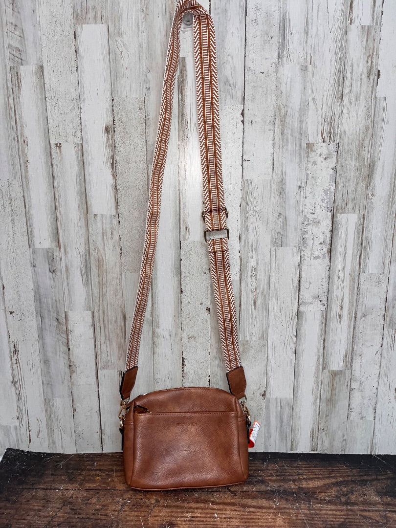 BROWN BOSTANTEN AZTEC STRAP CROSS BODY PURSE