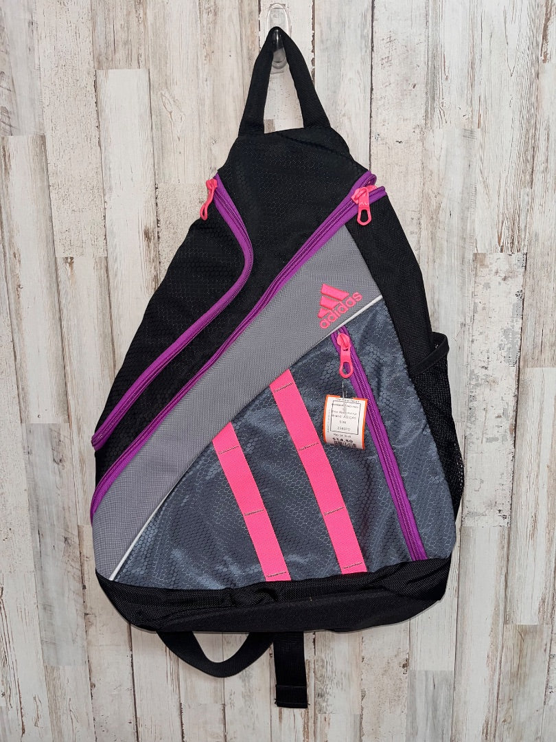 BLACK/PURPLE ADIDAS CROSSBODY BACKPACK