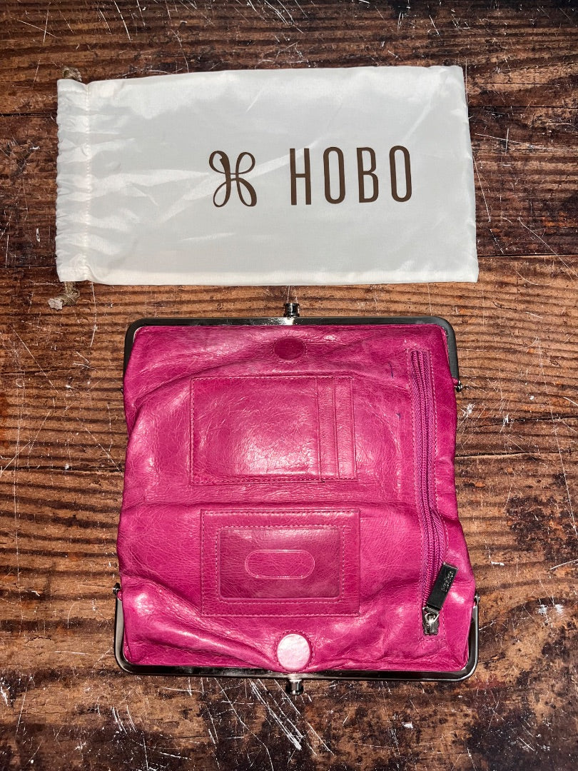 PINK HOBO DOUBLE FOLD CLUTCH WALLET