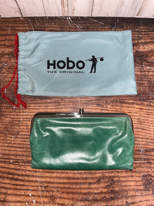 GREEN HOBO DOUBLE FOLD CLUTCH WALLET