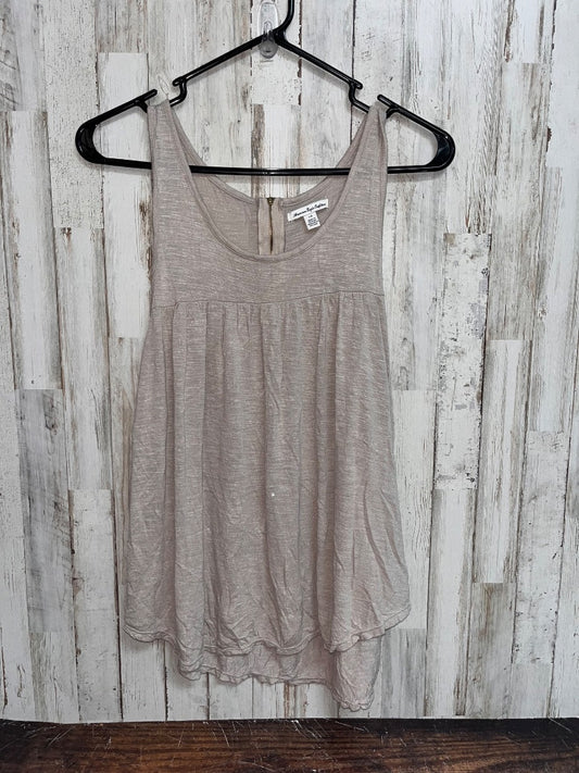 TAN AMERICAN EAGLE ZIP BACK TANK, LADIES L