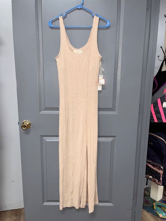 TAN OCEAN DRIVE NEW RIBBED TANK MAXI, LADIES L