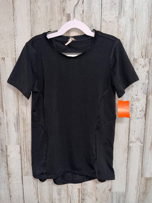 BLACK DANSKIN DRY FIT ATHLETIC TEE, GIRL 7/8