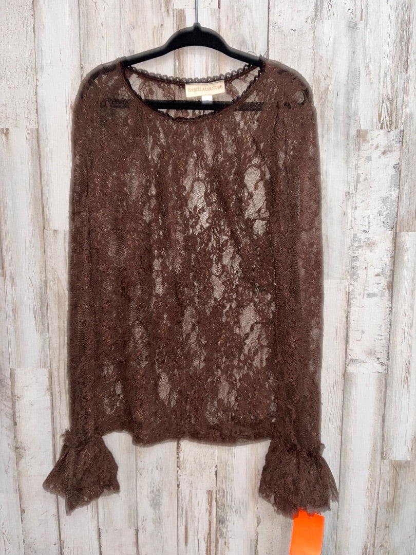 BROWN ISABELLA COUTURE LACE RUFFLE UNDER SHIRT, GIRL 8