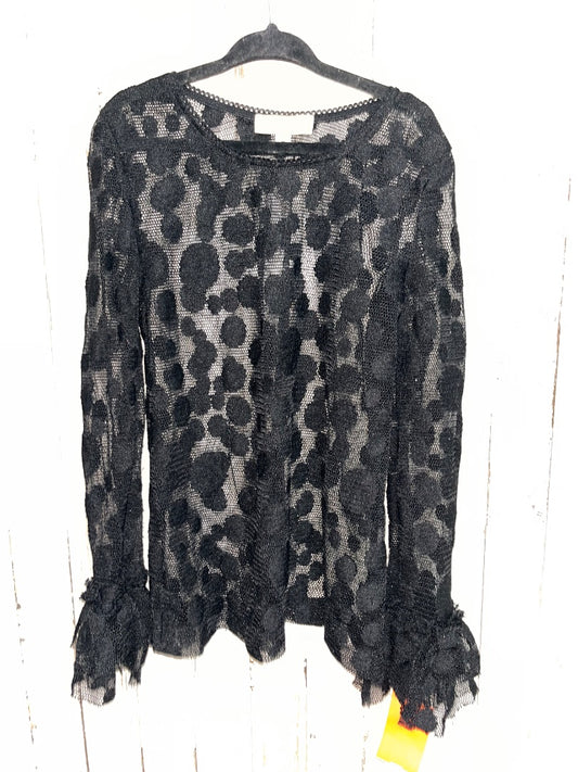 BLACK ISABELLA COUTURE LACE RUFFLE UNDER SHIRT, GIRL 8