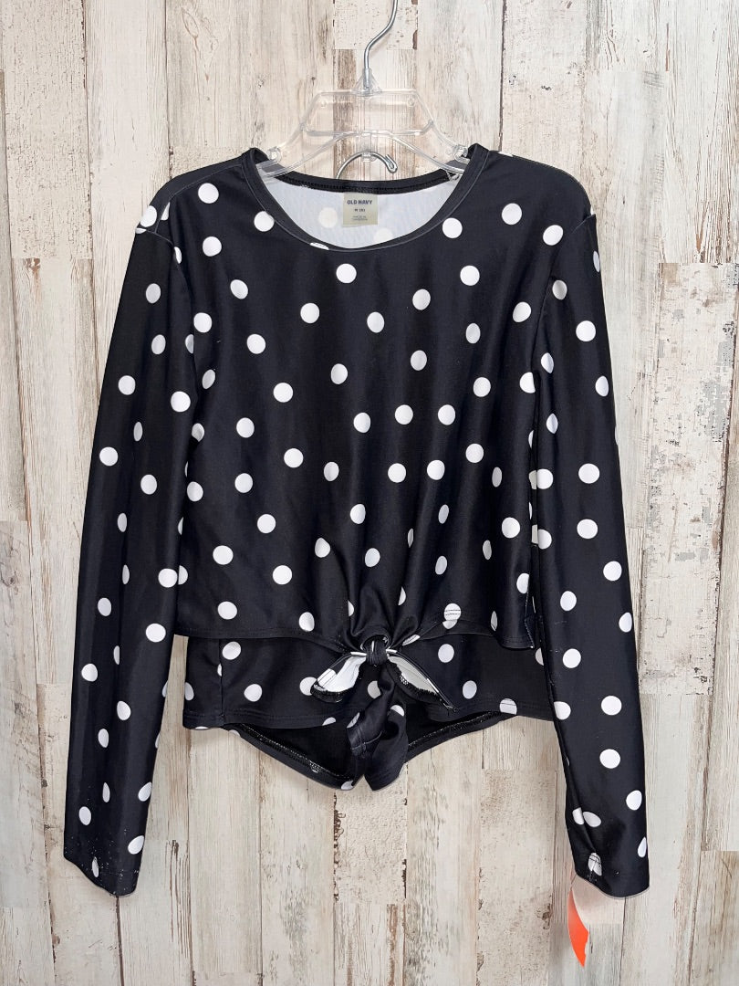 BLACK OLD NAVY 2PC DOTTED SWIM, GIRL 8