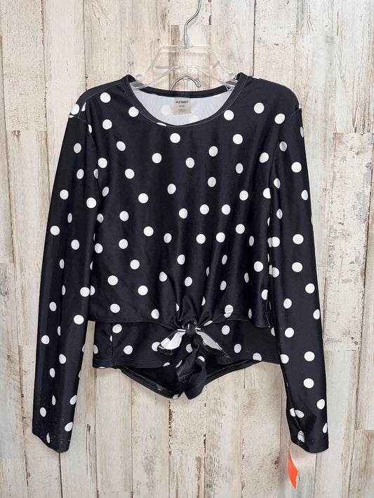 BLACK OLD NAVY 2PC DOTTED SWIM, GIRL 8