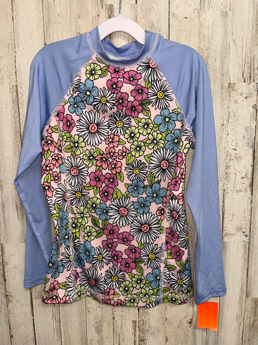BLUE O'RAGEOUS COLORFUL DAISY SWIM SHIRT, GIRL 8