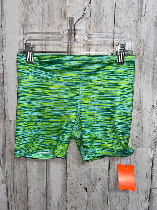 GREEN OLD NAVY STRIPE BIKER SHORTS, GIRL 8