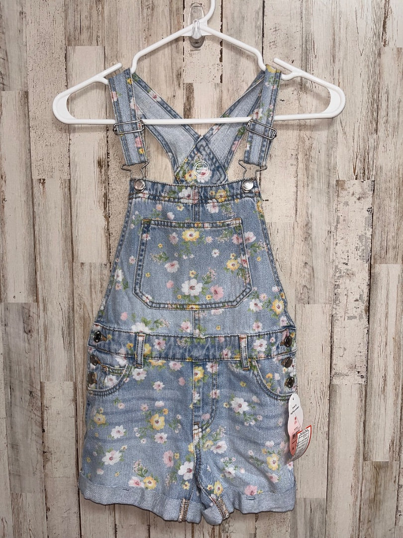 LIGHT DENIM WONDER NATION NEW FLORAL DENIM OVERALLS, GIRL 8