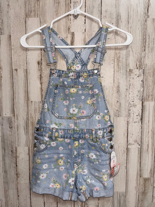 LIGHT DENIM WONDER NATION NEW FLORAL DENIM OVERALLS, GIRL 8