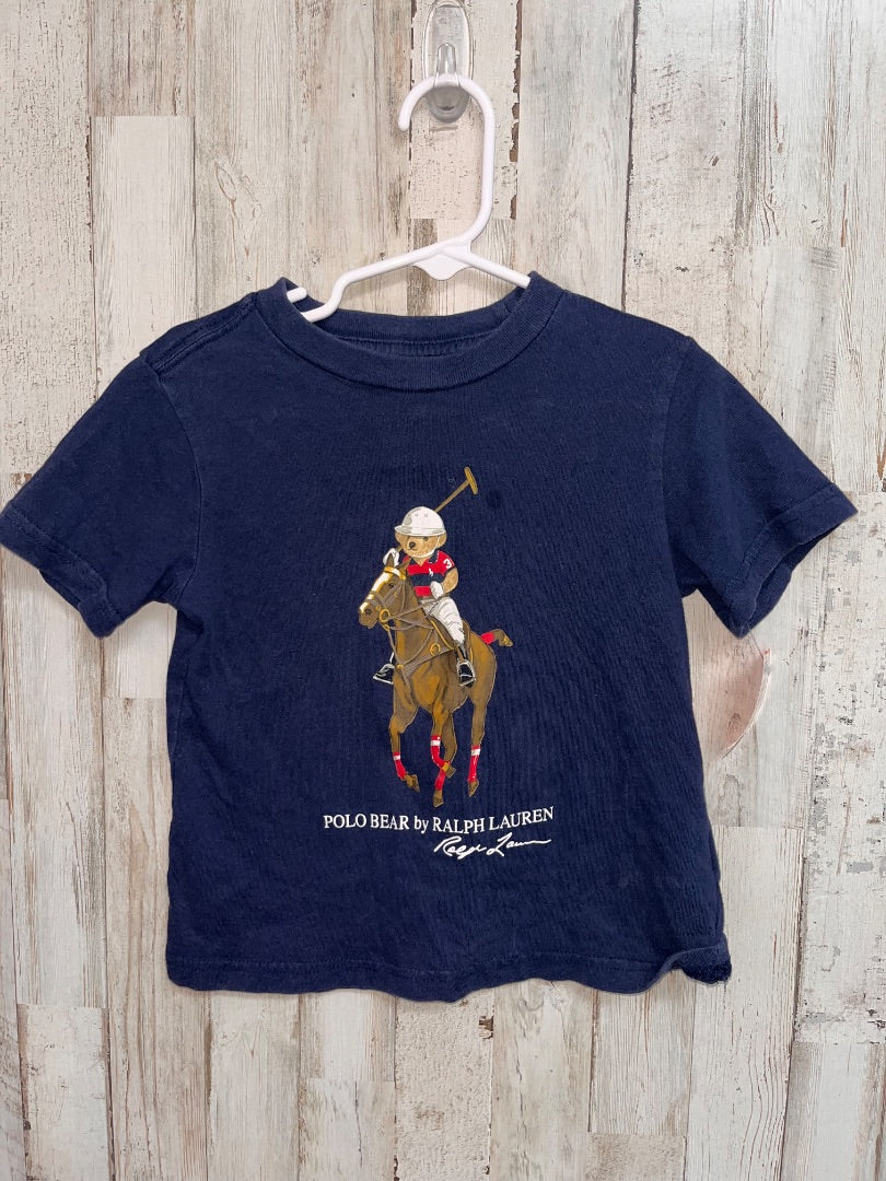 NAVY RALPH LAUREN POLO BEAR TEE, BOY 2T
