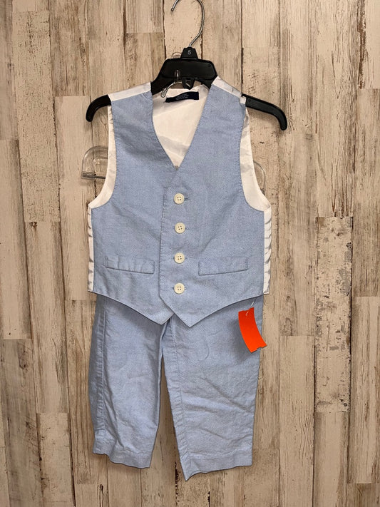 LIGHT BLUE IZOD 2PC VEST/PANT SET, BOY 2T