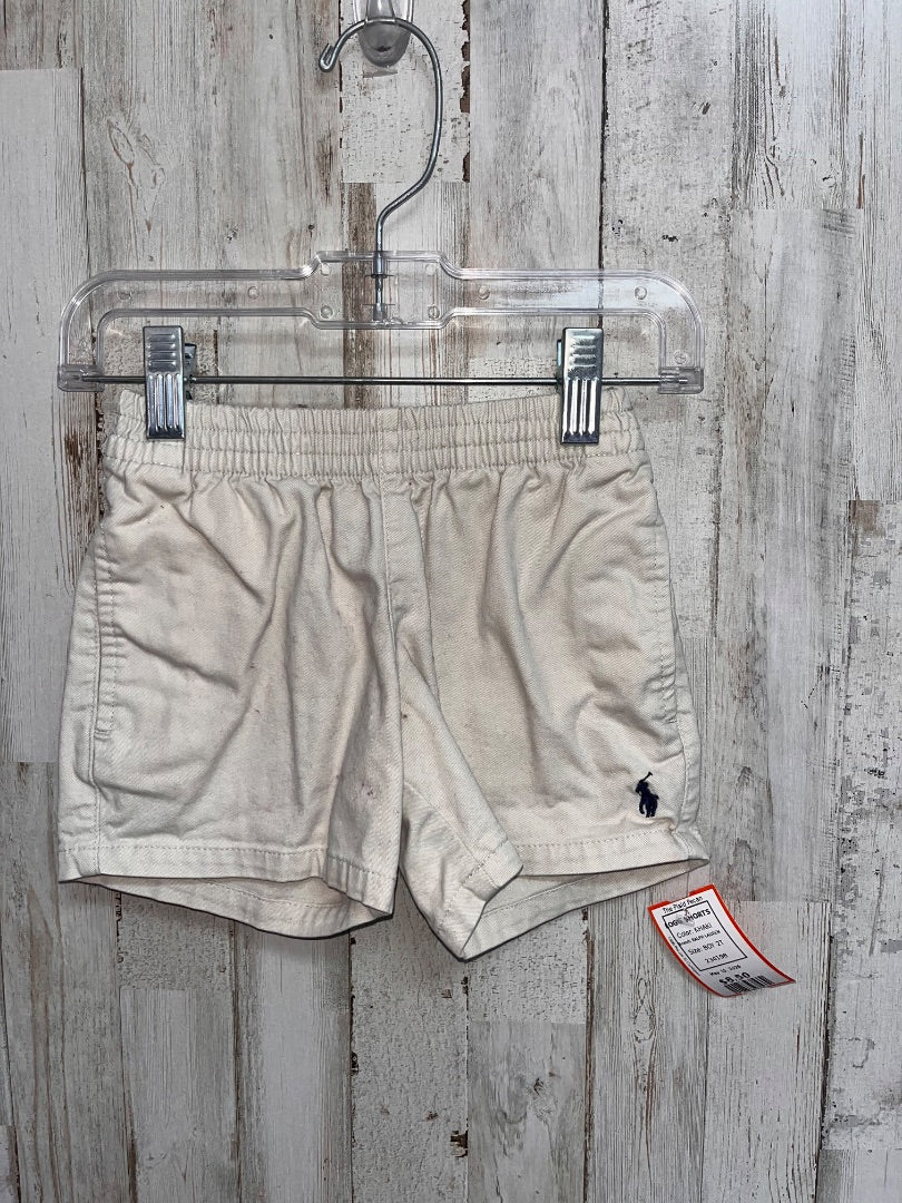KHAKI RALPH LAUREN LOGO SHORTS, BOY 2T