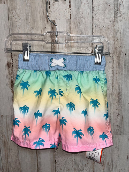 PASTEL CAT & JACK PALM TREE FADE SWIM TRUNKS, BOY 2T