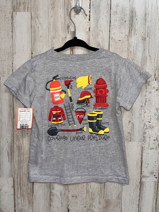 GREY CARDIN MCCOY FIREMAN TEE, BOY 3T