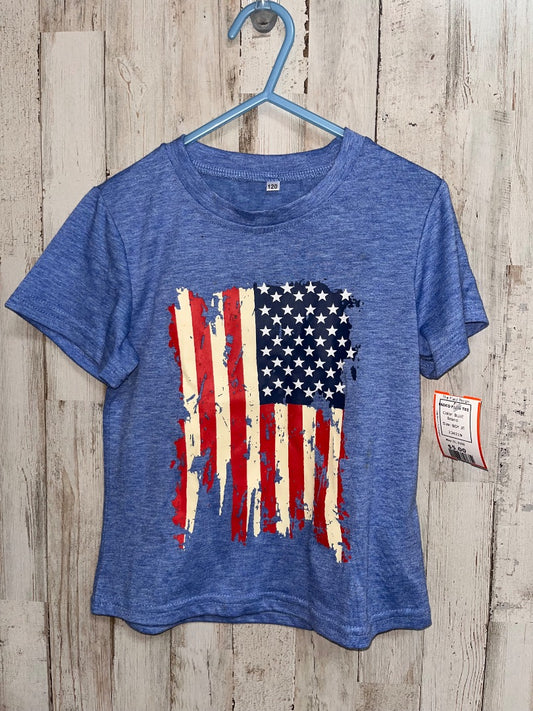 BLUE  FADED FLAG TEE, BOY 3T
