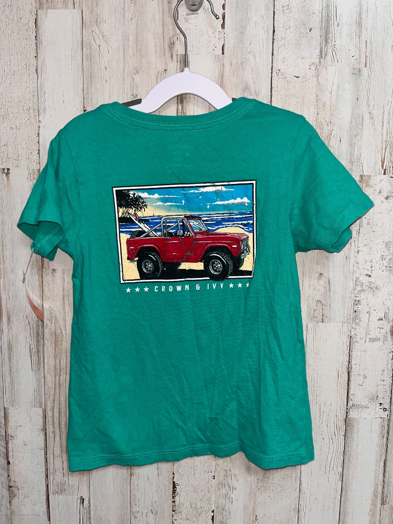GREEN CROWN & IVY BEACH JEEP TEE, BOY 5T