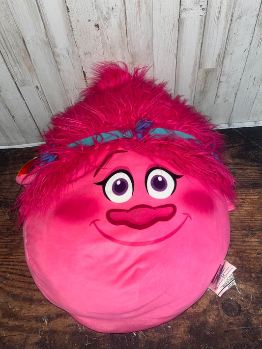 PINK DREAMWORKS LARGE TROLLS PILLOW STUFFIE