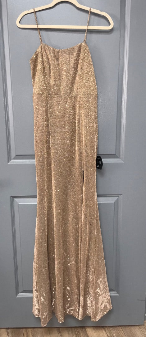 GOLD LULUS NEW SHIMMER GOWN, LADIES S