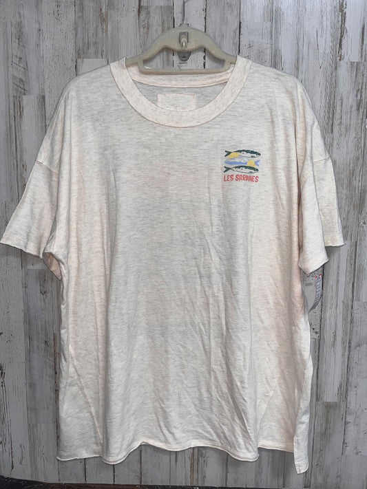 TAN AERIE FISH BOYFRIEND TEE, LADIES M