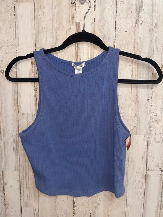 BLUE  RIBBED TANK, LADIES L