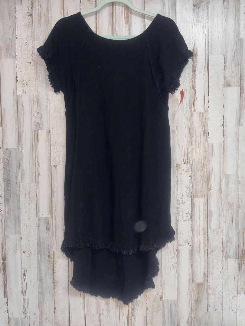 BLACK UMGEE MUSLIN RAW EDGE DRESS, LADIES S