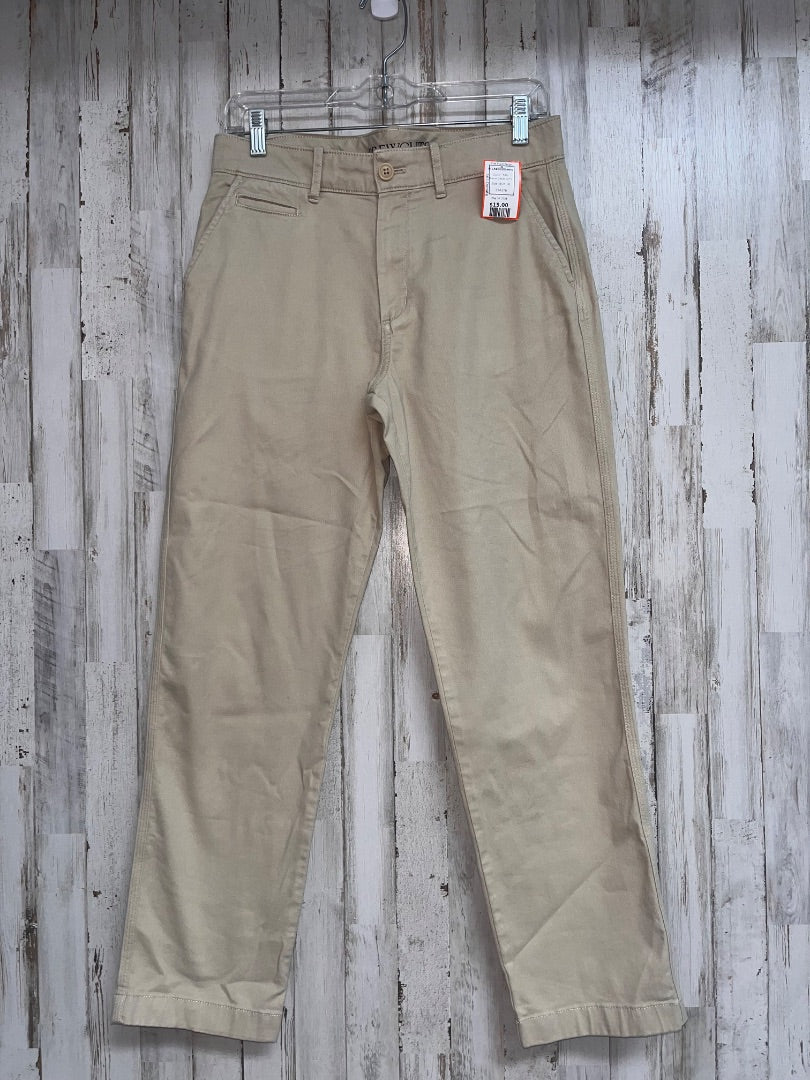 TAN CREW CUTS RELAXED KHAKIS, BOY 16