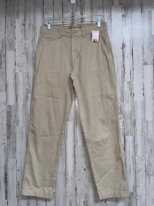 TAN CREW CUTS RELAXED KHAKIS, BOY 16