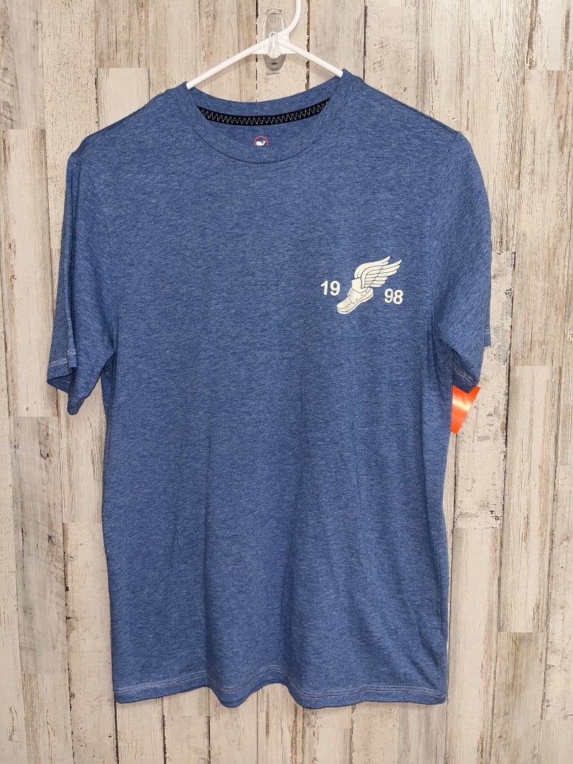 BLUE VINEYARD VINES LOGO DUNES TEE, BOY 18