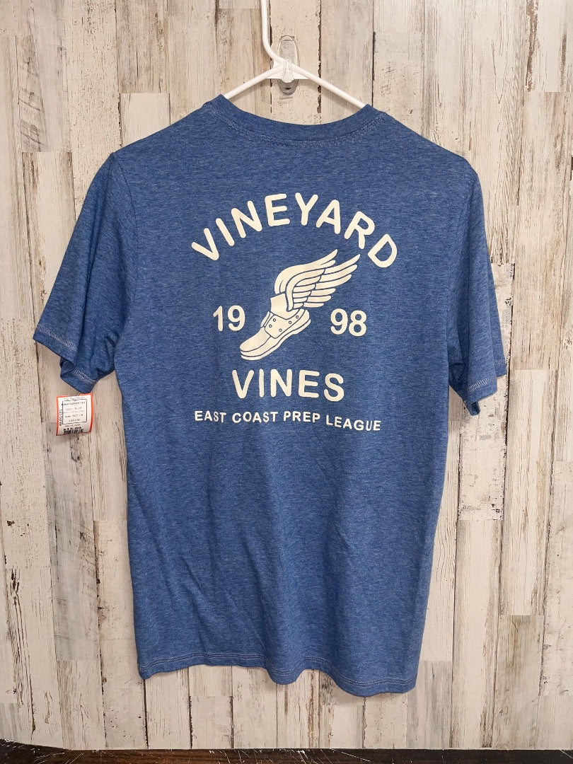 BLUE VINEYARD VINES LOGO DUNES TEE, BOY 18