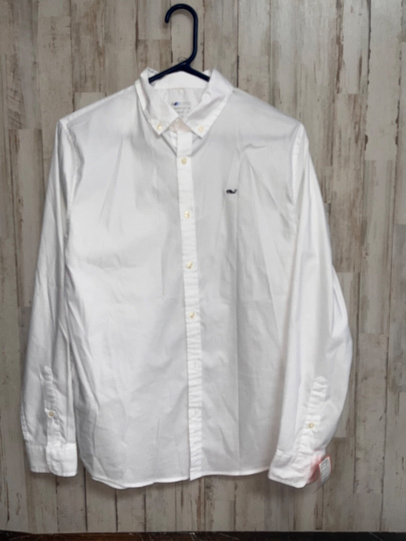 WHITE VINEYARD VINES PERFORMANCE BUTTON UP, BOY 18