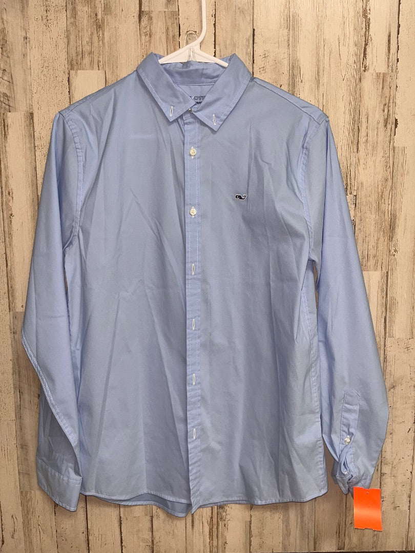 LIGHT BLUE VINEYARD VINES PERFORMANCE BUTTON UP, BOY 18