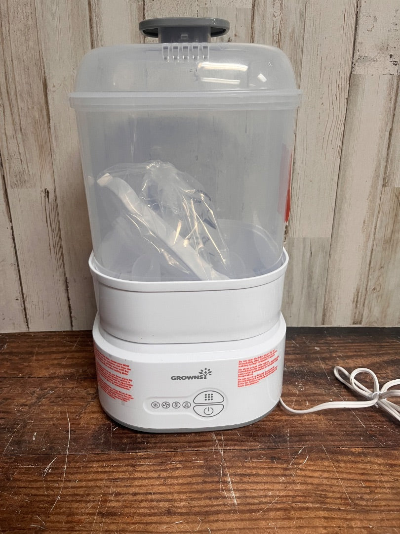 WHITE GROWNSY BOTTLE STERILIZER AND DRYER, BABY GEAR