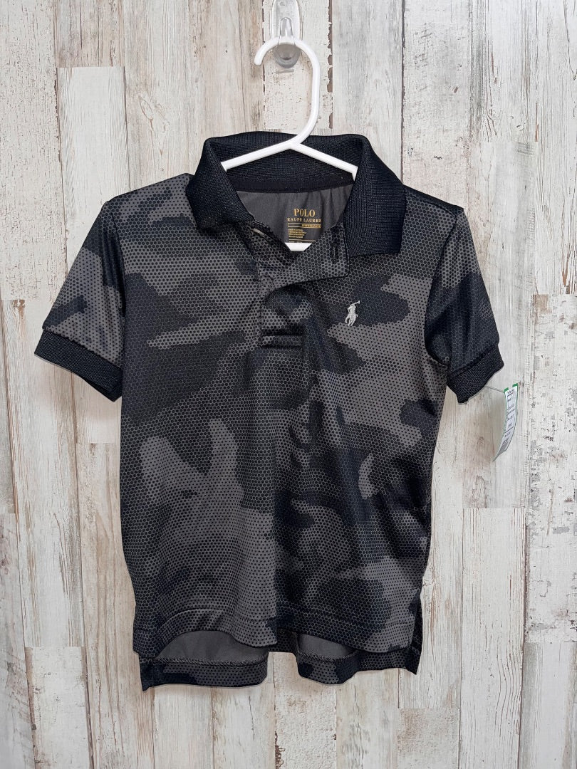 BLACK RALPH LAUREN CAMO DRY FIT POLO, BOY 2T