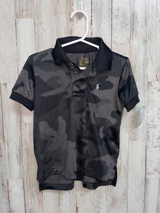 BLACK RALPH LAUREN CAMO DRY FIT POLO, BOY 2T