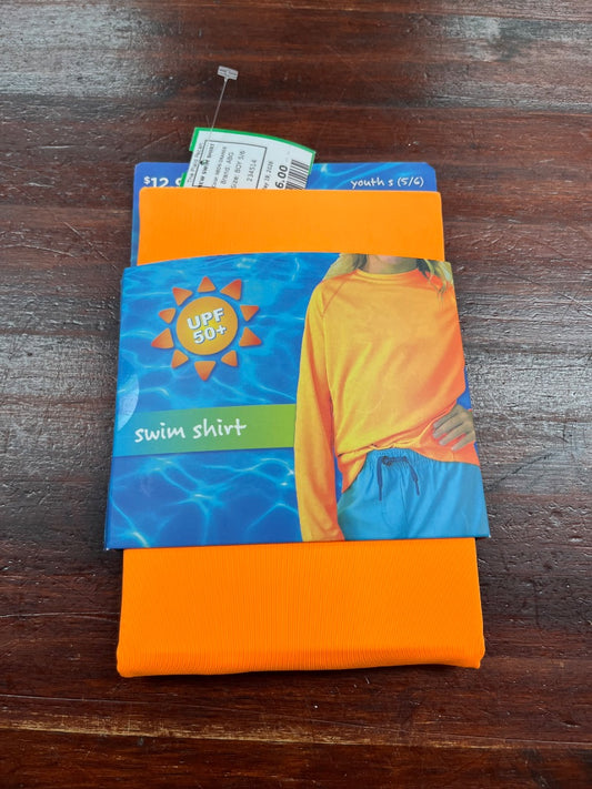 NEON ORANGE ABG NEW SWIM SHIRT, BOY 5/6