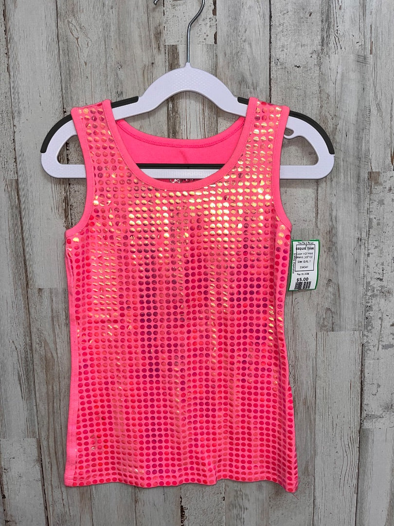 HOT PINK JUSTICE SEQUIN TANK, GIRL 7