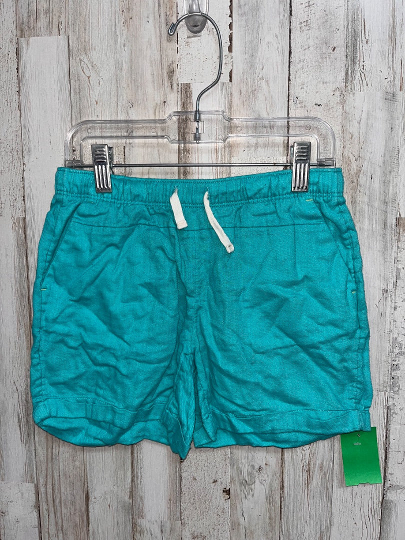TEAL WONDER NATION DRAWSTRING LINEN SHORTS, GIRL 7/8