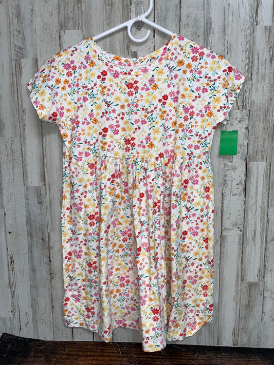 WHITE OLD NAVY WILD FLOWER COTTON DRESS, GIRL 10/12