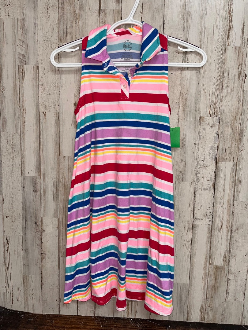 MULTI WONDER NATION STRIPE POLO DRESS, GIRL 10/12